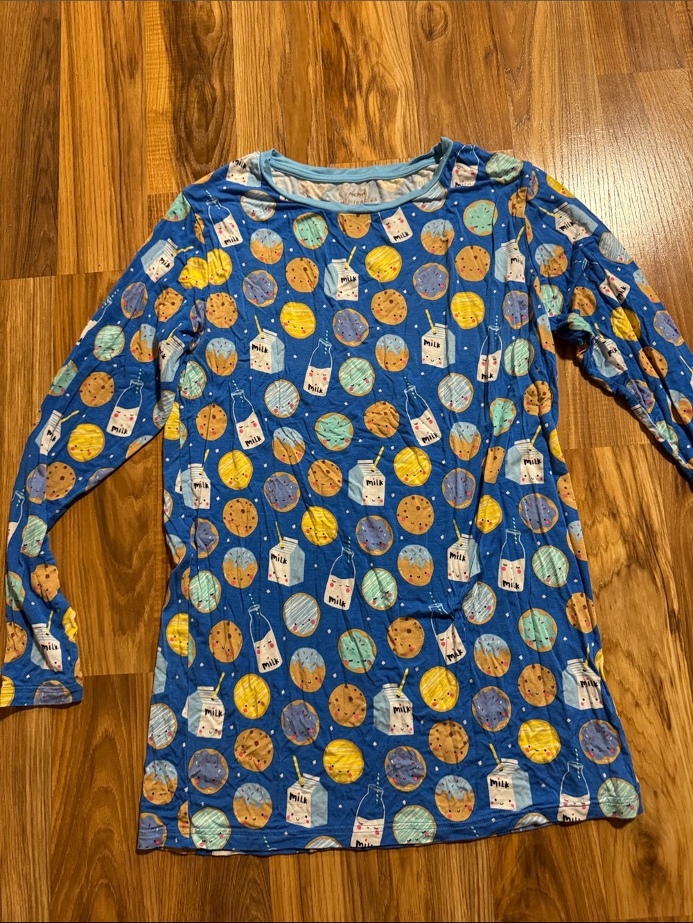 Little Sleepies Men’s PJ Shirt Small Milk & Cookies